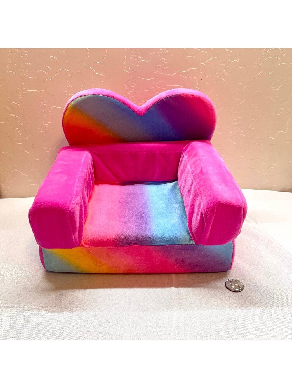 Build-A-Bear Rainbow Heart Plush Chair